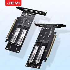 JEYI 4 SSD M.2 to PCIE X16 PCIe 4.0 Expansion Card, RAID Support 4 Disk 256Gbps