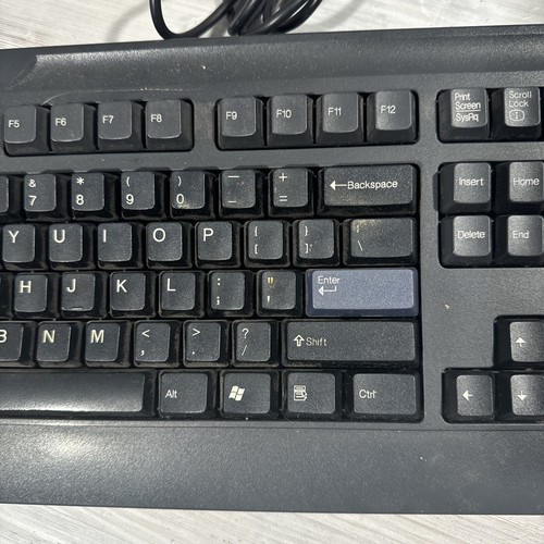 IBM Lenovo KB-0225 PS/2 Wired Black Keyboard 89P9200 Vintage Gaming, Jack Pin. - Picture 4 of 11