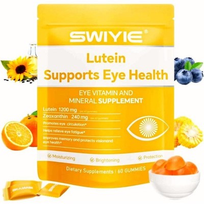 Swiyie Lutein Eye Health Supplement, Blueberry Flavor Vision Support 60 Gummies