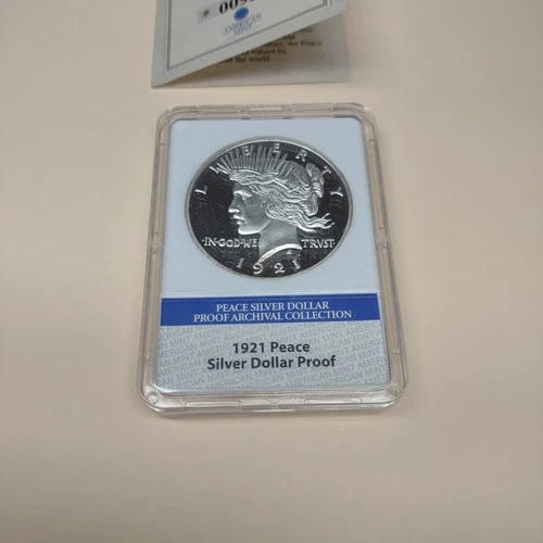 1921 US Proof Peace ( Archival Collection Dollar ) .999 Silver PLATED