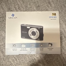 Minolta MND23 48MP 4K Digital Camera Autofocus Front  Rear Lens 2.8" IPS