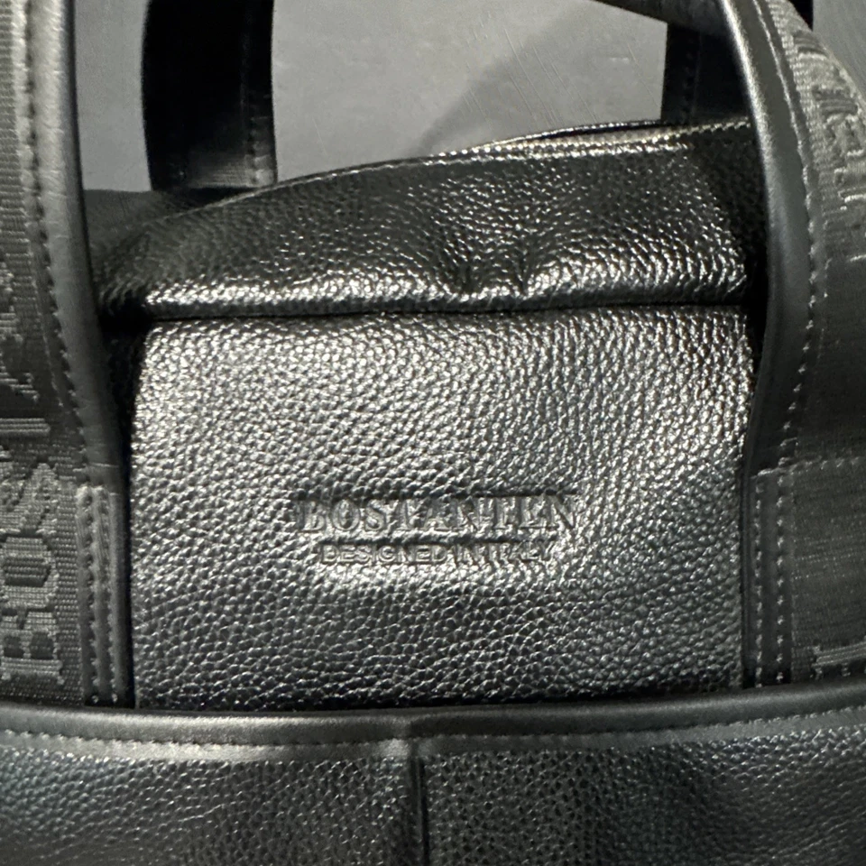 BOSTANTEN - Cuero Guijarro Negro - Maletín de Negocios / Bolso de Hombro Mensajero Foto 4 de 4