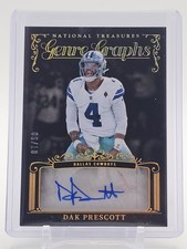 DAK PRESCOTT 2025 NATIONAL TREASURES GENRE GRAPHS AUTO GOLD /10  COWBOYS Q6638