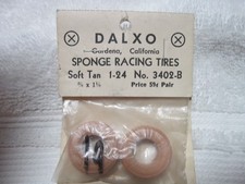 DALXO SPONGE RACING TIRES SOFT TAN 1/24 3/8 X 1 1/8 3402-B