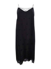 Vince Camuto Women's Scalloped Eyelet Dress (2, Rich Black)