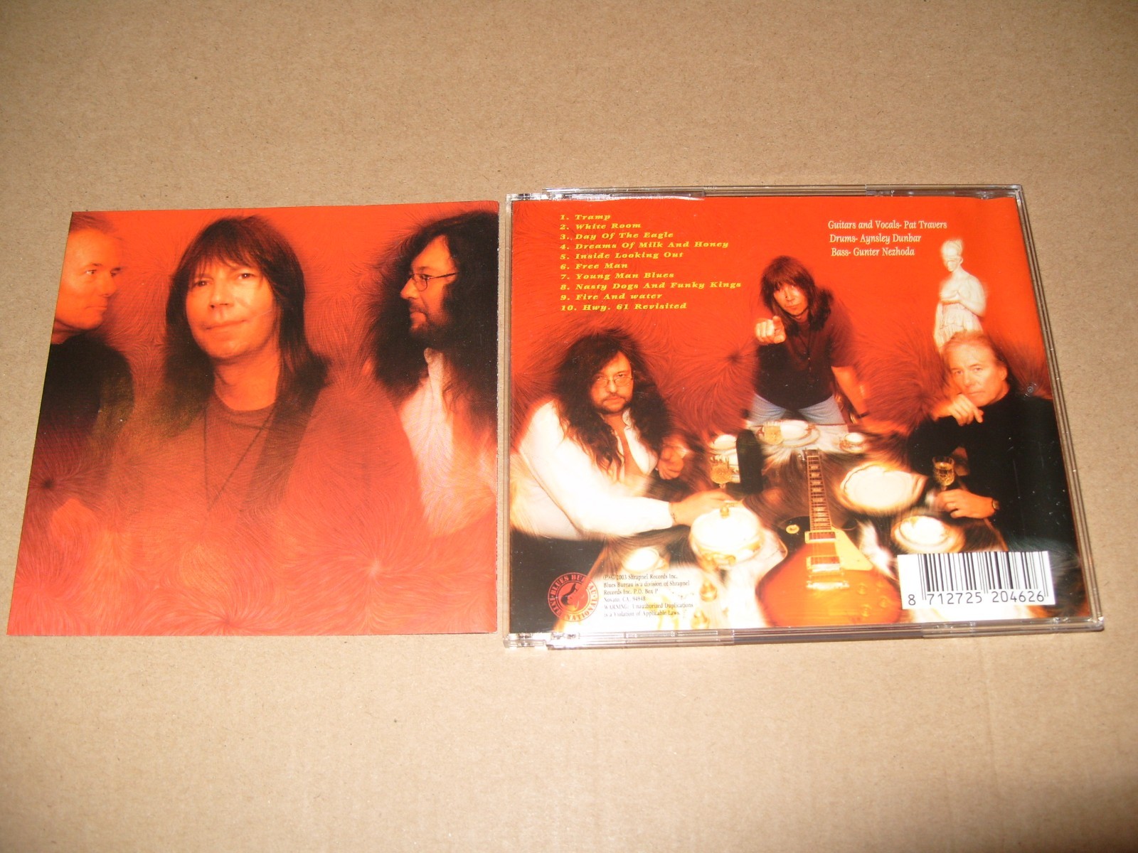 Pat Travers – P.T. Power Trio 2003 CD + INLAYS EXCELLENT CONDITION. (M5)