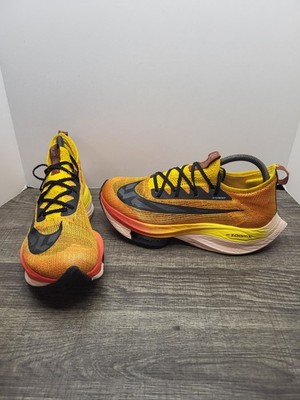 Nike Air Zoom Alphafly Next% Flyknit Mens Size 7.5 Orange Running Shoes Sneakers