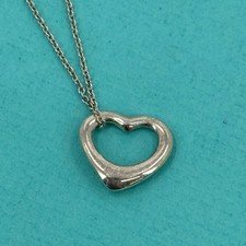 Collana catena cuore aperto originale TIFFANY & Co. in argento sterling 925 K...