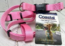 Coastal Pet Comfort Wrap Harness Adjustable Nylon Small Dogs Pink Girth 16”-24”