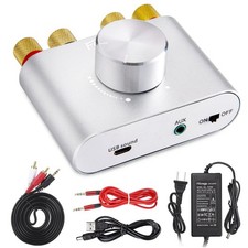 Facmogu F900S 160W Bluetooth 5.0 Mini Amplifier, 80Wx2 2.0CH 80W 80W, Silver