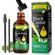 TWO Jamaican Black Castor Oil, 100 Pure Cold Pressed Organic Oil 2 fl oz Each