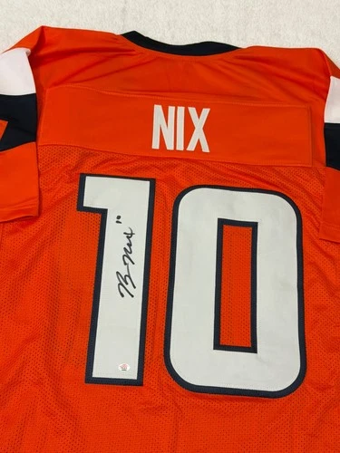 Bo Nix Denver Broncos Signed Football Jersey with COA