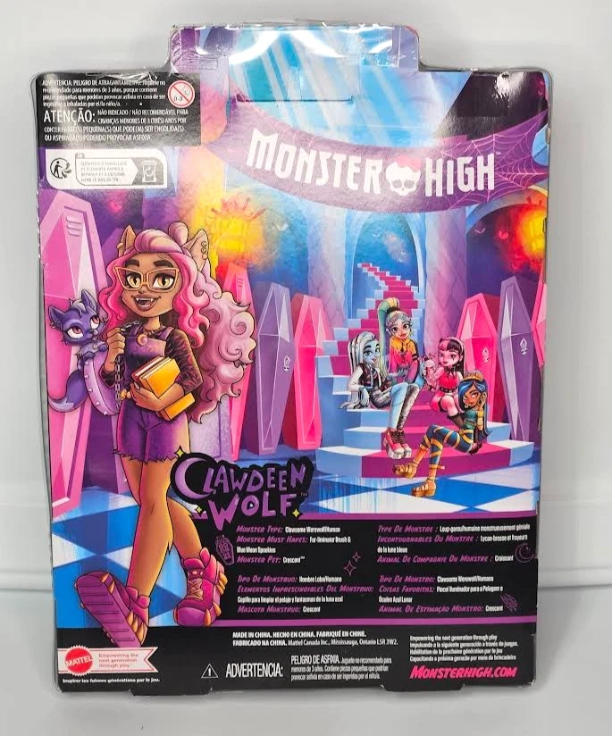 Muñeca Monster High Clawdeen Wolf y media luna con accesorios Foto 2 de 4