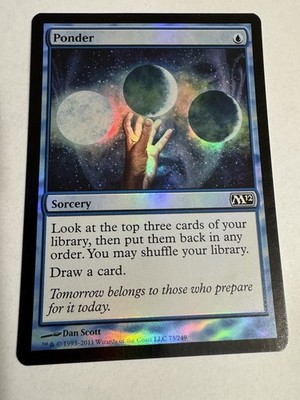 Magic the Gathering Ponder 73/249 (M12) FOIL