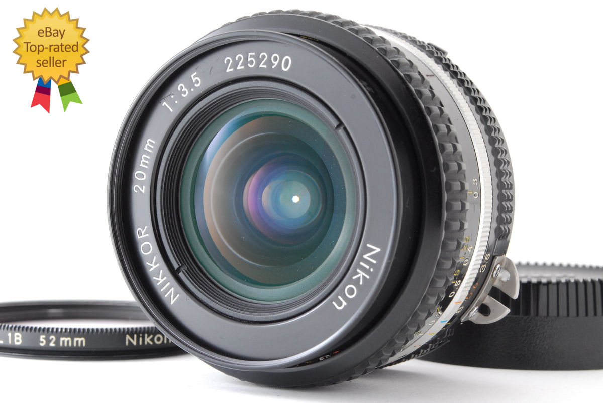 ニコンMFレンズ Nikkor Ai-S 20mm f/3.5 Near MINT] Nikon Ai-S NIKKOR 20mm f/3.5 MF Wide Angle Lens F Mount