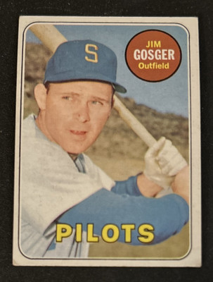 1970 Topps Jim Gosger Baseball Card #482 Pilots OF GD Scratched O/C