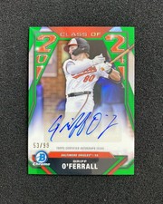 2024 Topps Bowman Draft Chrome Class of 2024 Green Griff O'Ferrall Auto /99 XF75