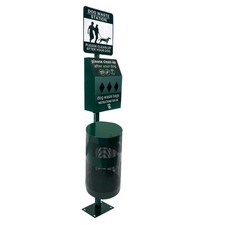 Pet Dog Waste Station Waste Bin Outdoor Park Dog Waste Disposal System 12 Gal