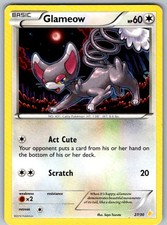 POKÉMON TCG GLAMEOW (27) 27/30 COMMON XY TRAINER KIT: PIKACHU LIBRE & SUICUNE LP