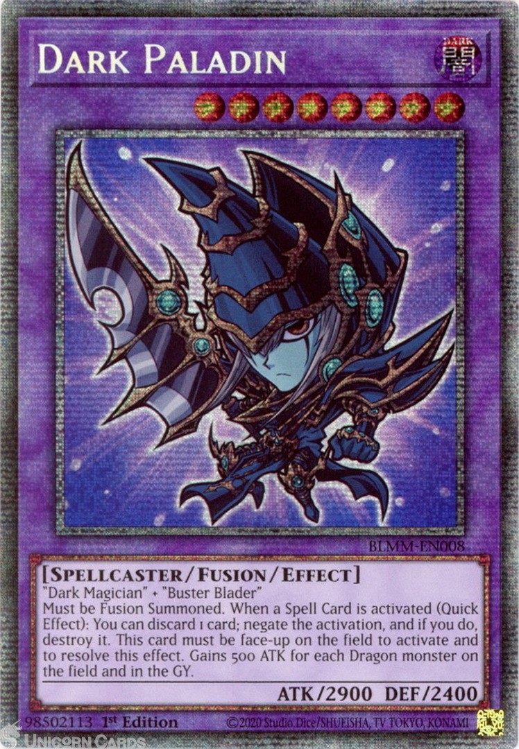 BLMM-EN008 Dark Paladin : Starlight Rare 1st Edition Mint YuGiOh Card