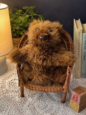 Vintage 1976 Furry Folk Brown Bear Hand Puppet Plush Korea 12