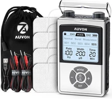 AUVON Rechargeable TENS Unit Muscle Stimulator for Back Pain Relief