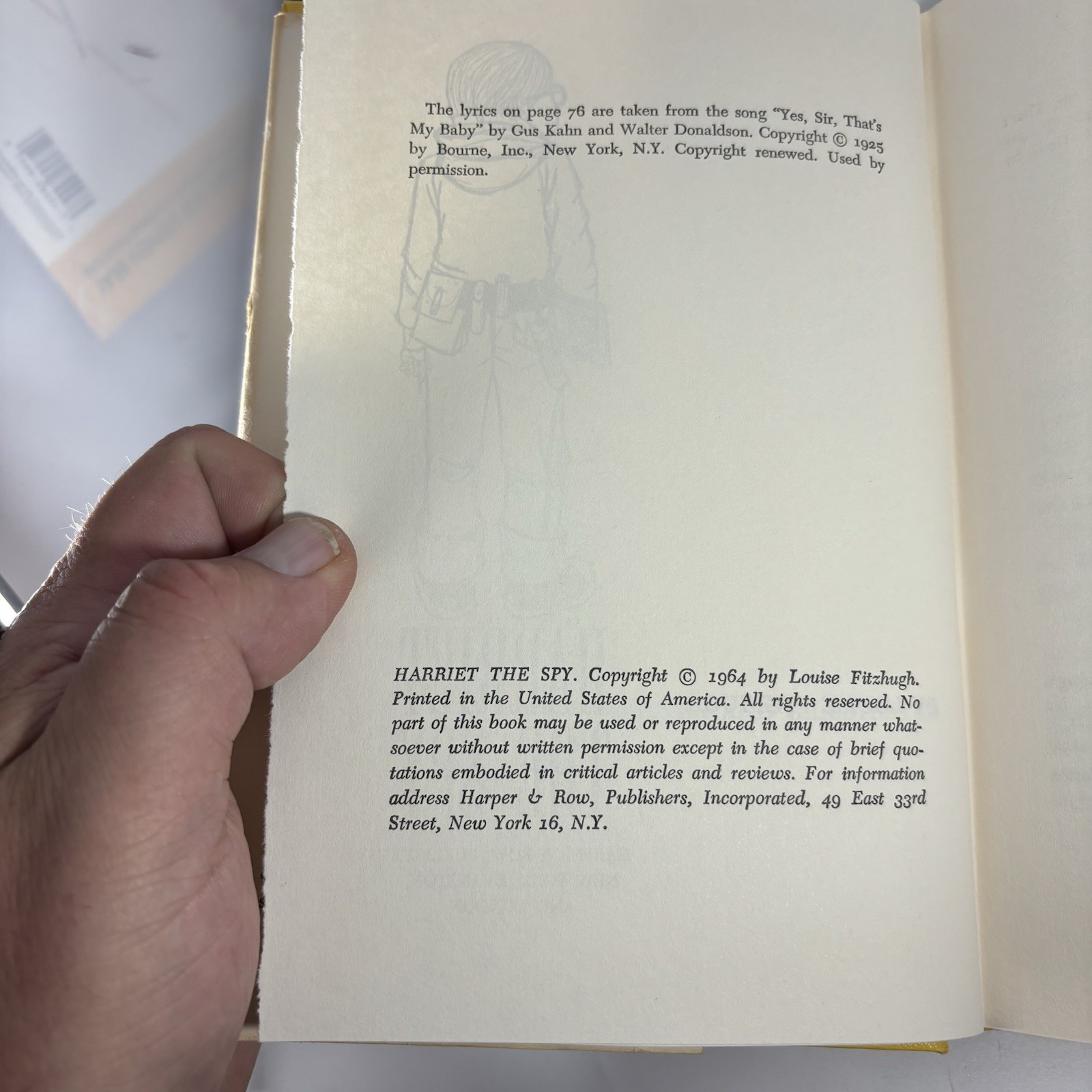 FILA HARRIET THE SPY Louise Fitzhugh 1964 Book 1st Edition Dust Jacket BCE Harper Row