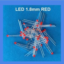 10pc RED 1.8mm LED Light Emitting Diode diffused - for Christmas Lights , etc.
