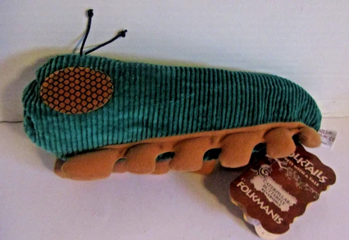Folkmanis Reversible Caterpillar Butterfly 11" Plush FolkTails Vintage Retired