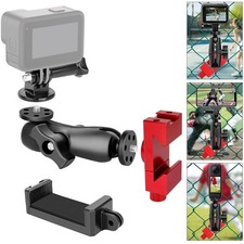 Fence Mount for Gopro, Aluminum Phone Fence Mount Compatible with Gopro, Mevo...