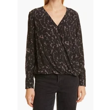 NWOT Rails Hillary Diffused Cheetah Print Blouse size M