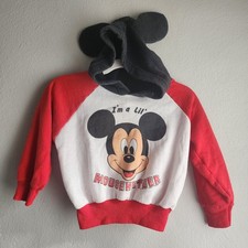 Vintage Disney Jog Togs Mickey Mouse Hoodie Sweatshirt 4t
