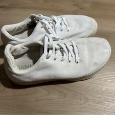 NOBULL Canvas Trainer Mens 9 Womens 10.5 White Low Top Gym Sneakers Training