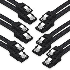 3/6-Pack 18 Inch SATA Cable SATA III Cable 6Gbps Straight 180-180 Degree for SA.