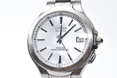 Citizen Exceed Eco-Drive Radio Solar Watch H410-T003826 White Dial
