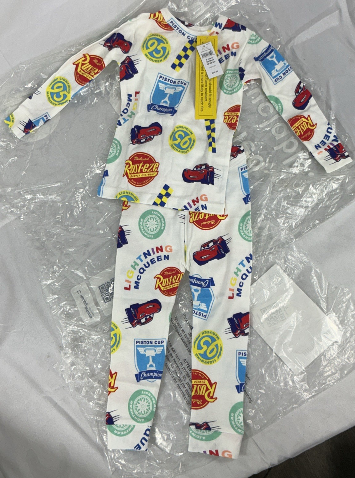 NWT Baby Gap 2 Yr 2 Piece Disney Toddler Cars Lightning McQueen  Pajamas