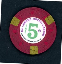 XRARE $5.00 El Cortez Las Vegas, Nevada Casino Chip