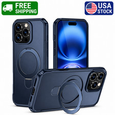 Mag Safe Case For iPhone 17 16 Pro Max 15 14 13 12 Pro Rugged Cover Ring Stand
