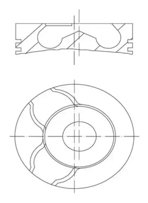 Engine piston Phosphated and graphite-coated 021 PI 00122 000 MAHLE for RENAULT