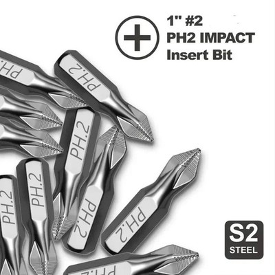5/10 Stück PH2 Schlagschrauber-Bits 1 Zoll Kreuzkopf-Bit