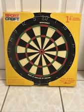 VTG Sport Craft Deluxe English Dart Board 18 In Scott  s Board Hand Wired Spider
