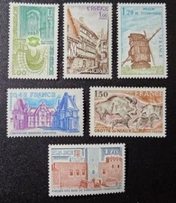 6324 - FRANCE - SCOTT# 1638 - 1643 - MNH - CAT $3.55