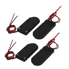 4 Pcs B0219/2032 Coin Button Cell Battery Holder Case on/off Switch Black