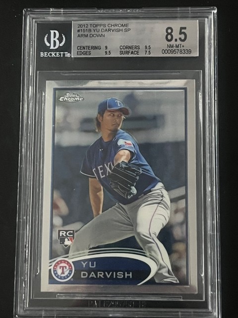 2012 Topps Chrome #151B Yu Darvish Sp Arm Down BGS 8.5