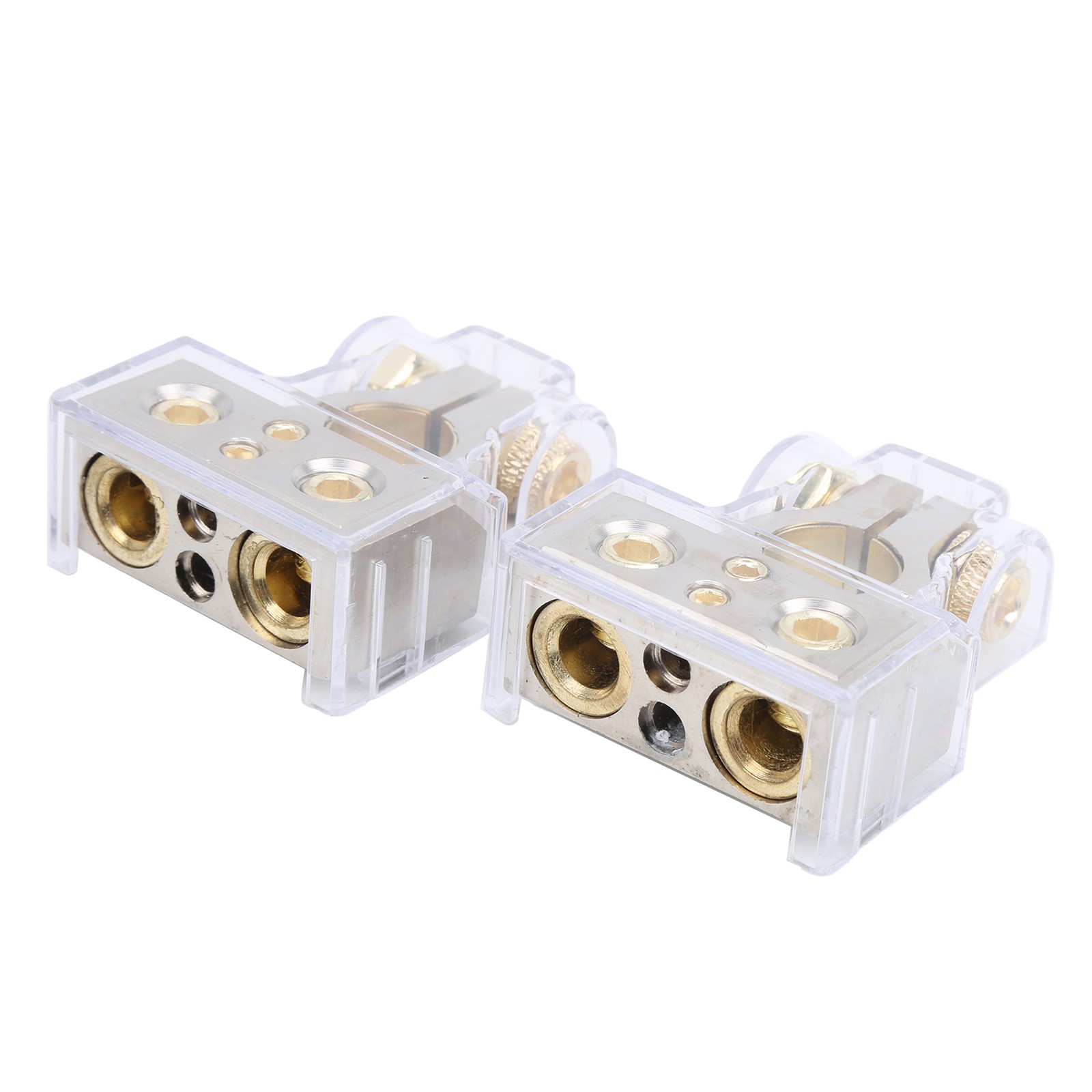 Pair Battery Terminal Connector Negative& Positive 0/4/8/10 AWG For Car Boat