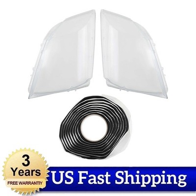 2 PCS Headlight Lens Cover + Glue For Cadillac CTS 2008-2011 2012 2013