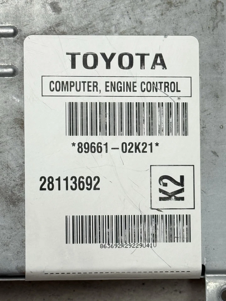 Компьютерный модуль двигателя 2005 2006 2007 Toyota Corolla ECM ECU PCM 89661-02K21 - Изображение 2 из 4