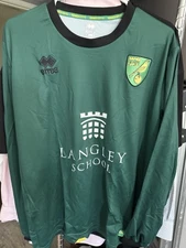 Errea Norwich City England Soccer Goalkeeper Goalie Match Worn Green Jersey