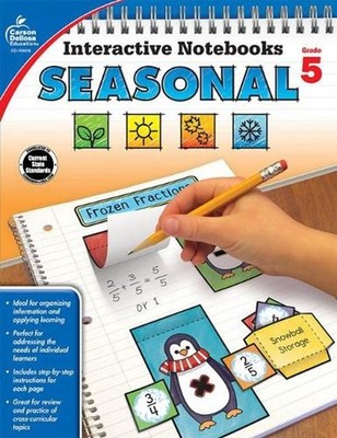 Interactive Notebooks Seasonal, Grade 5 by Carson Dellosa Education (English) Pa