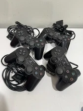 Sony PS2 PlayStation Dualshock 3 Controller Lot of 4 SCPH-10010 - Untested